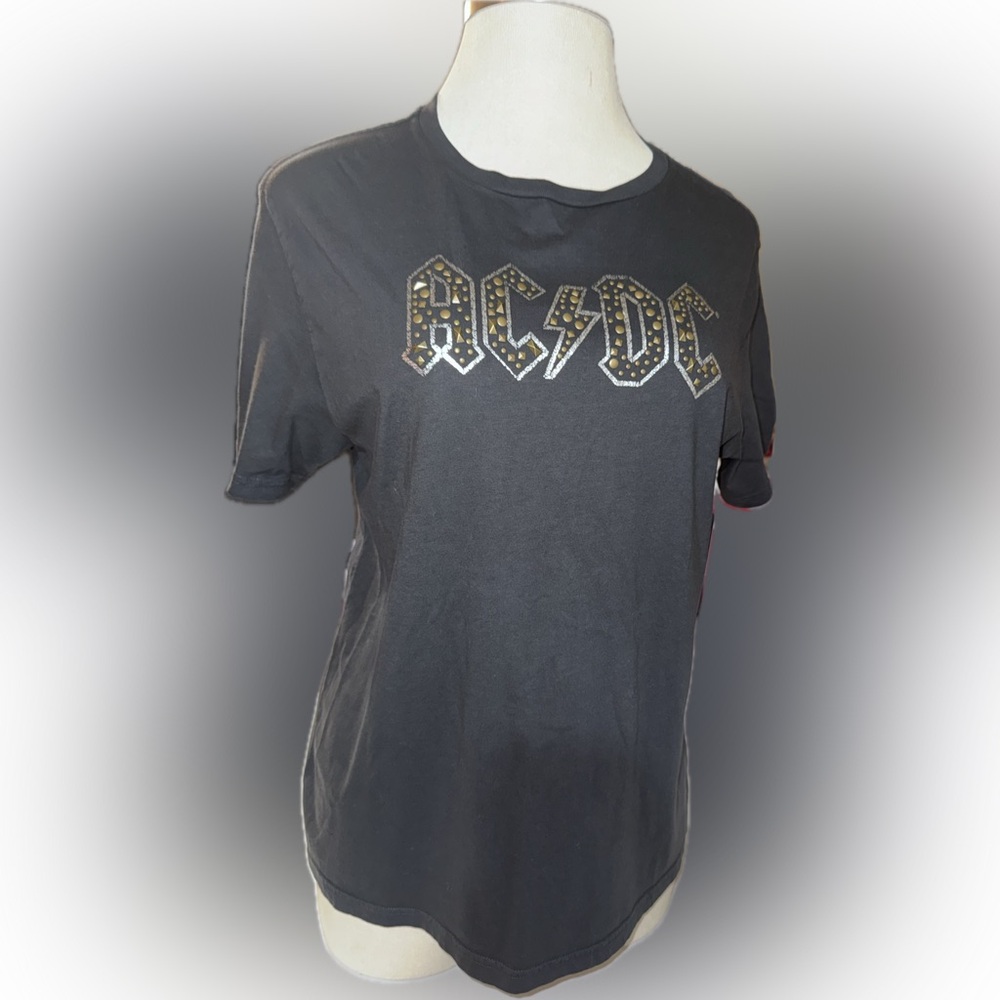 AC/DC Women’s Lucky Brand‎ Tee with Studded Logo